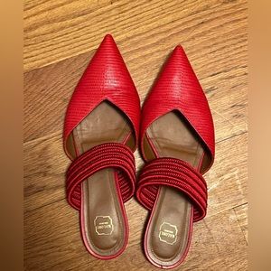 Malone red women’s mules